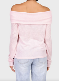 The Love Letter Knit Top In Washed Pink