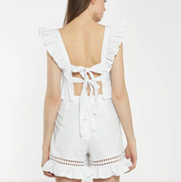 The Open-Back Frill Top