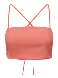 Cropped Top With Adjustable Straps In Georgia Peach