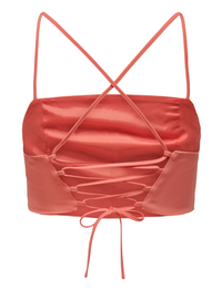 Cropped Top With Adjustable Straps In Georgia Peach