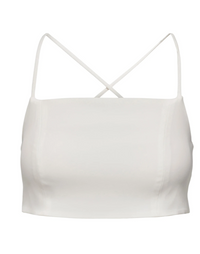 Cropped Top With Adjustable Straps In White
