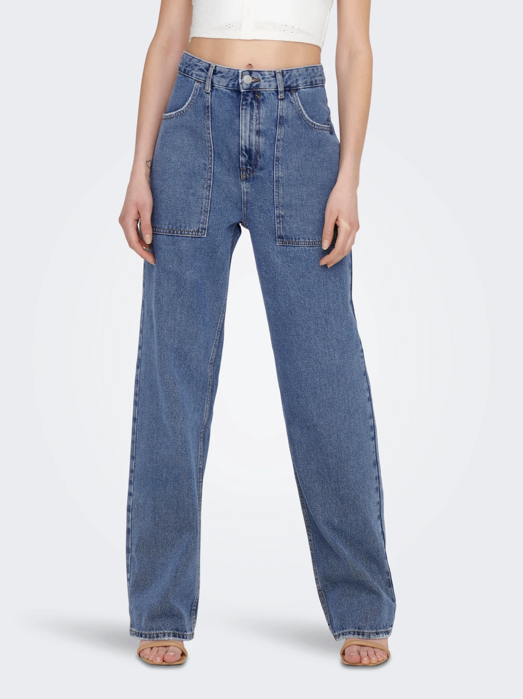 High Waist Wide Worker Denim