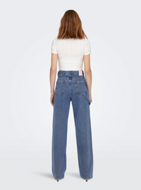 High Waist Wide Worker Denim