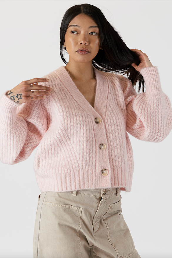 Matilda Cardigan In Pale Pink