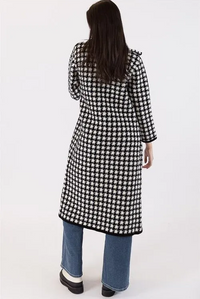 Lenny Sweater Coat In Hounds Tooth