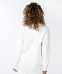 Cable Sweater In Off White