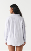 Textured Button Up Blouse In Cloud Blue