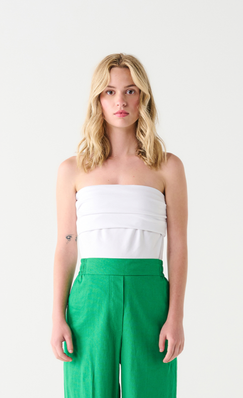 Ruched Strapless Top