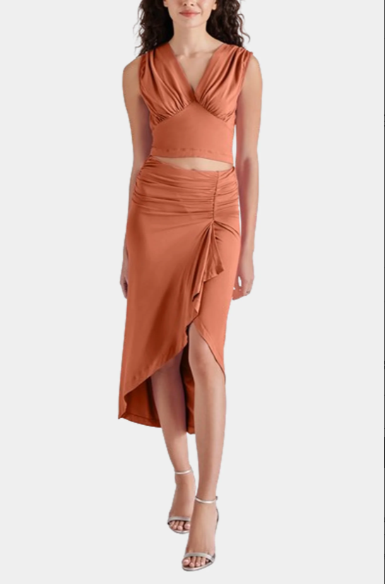 Amberosia Jersey Skirt In Sienna
