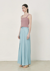 Klimt Satin Wide leg Pant In Sky