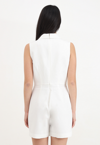 Dress Playsuit in White