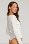 Long Sleeve Bodysuit in White