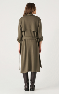 The Riley Double Breasted Trench in Olive