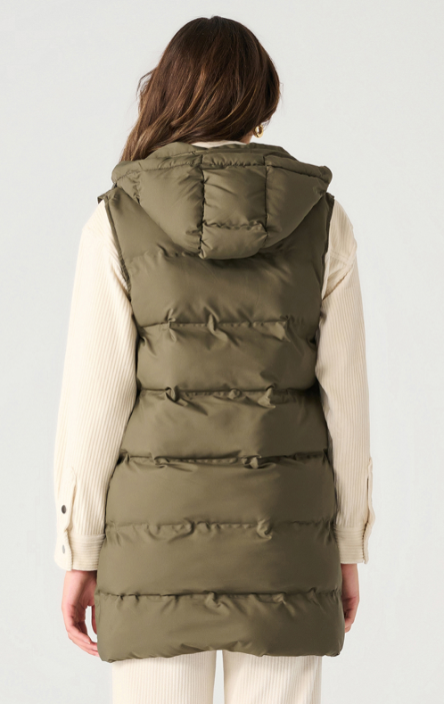 Puffer Vest In Army Green