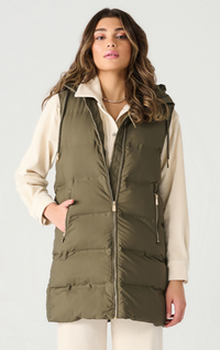 Puffer Vest In Army Green