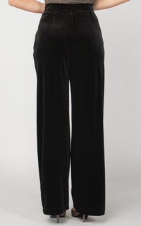 Wide Leg Velour Pull On Pants