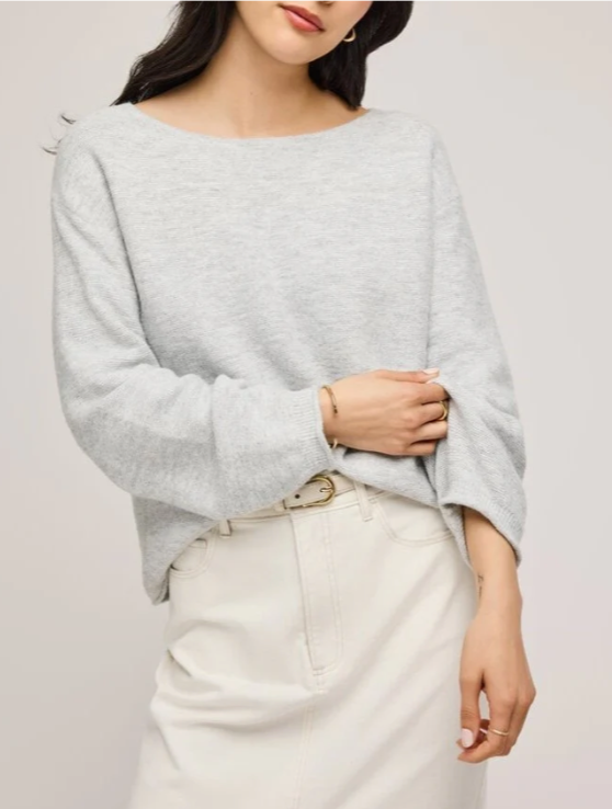 Mateo Knit Pullover In Heather Grey