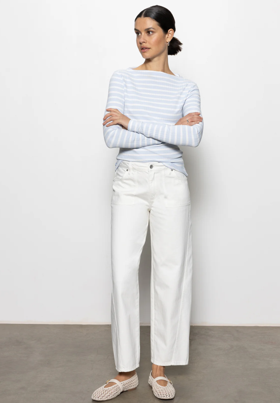 Column Standard Rise Ankle Jean In Bleached White