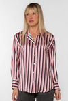 Lazaro Pink/Navy Stripe Blouse