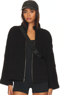 Mock Neck Jacket in Black