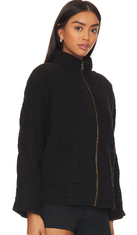 Mock Neck Jacket in Black