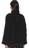 Mock Neck Jacket in Black