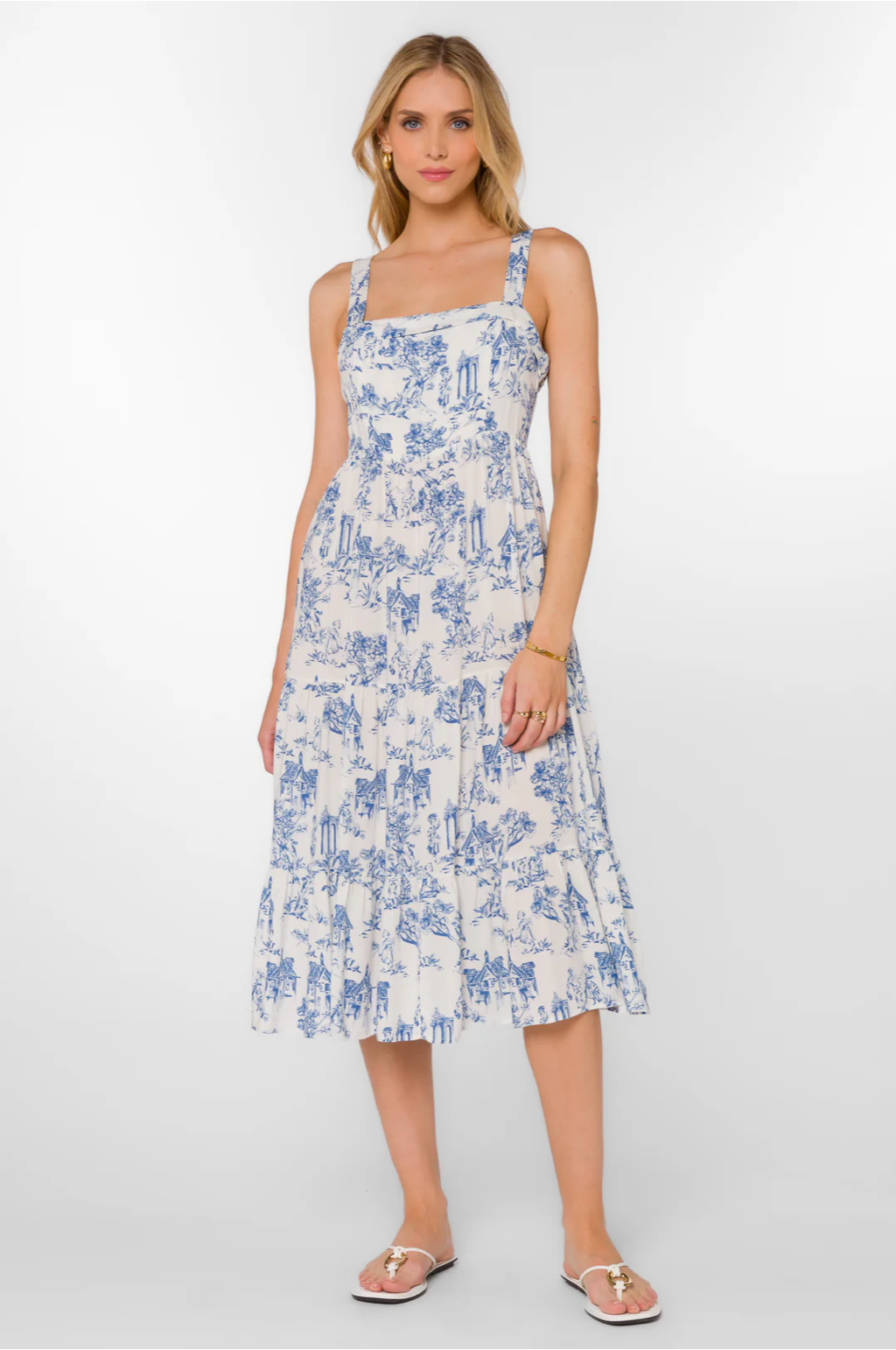 Diana Blue Toile Dress