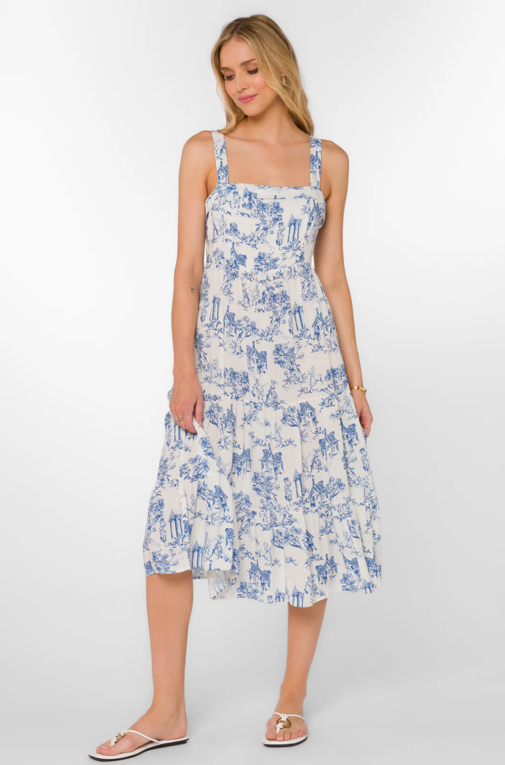 Diana Blue Toile Dress