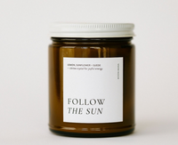 Follow The Sun Candle | Lemon, Sunflower + Suede | 9oz