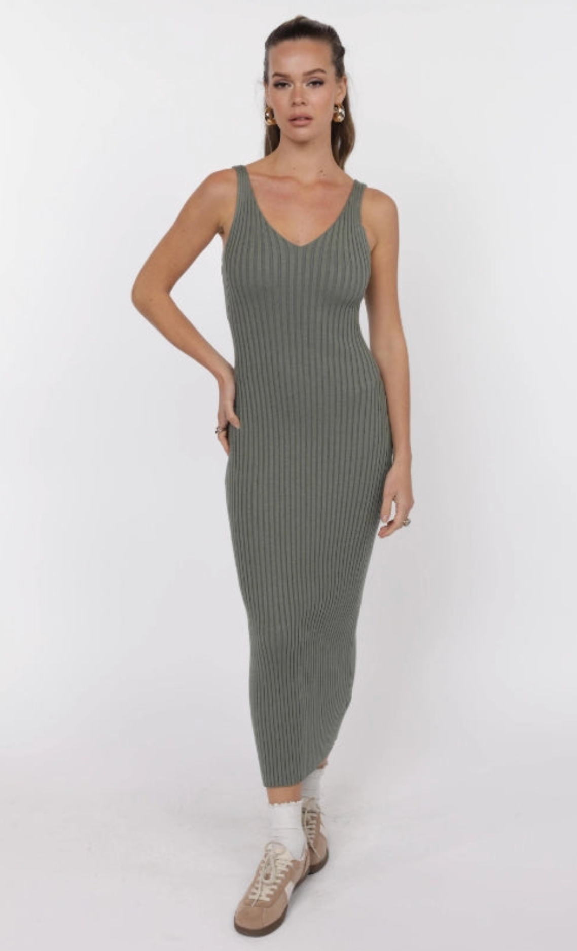 Gabi Dress & Sweater Set | Sage
