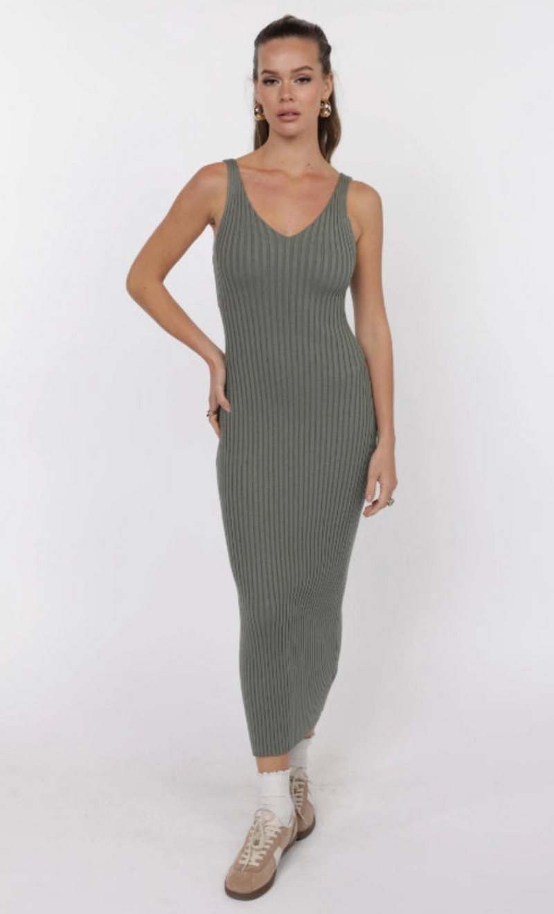 Gabi Dress & Sweater Set | Sage