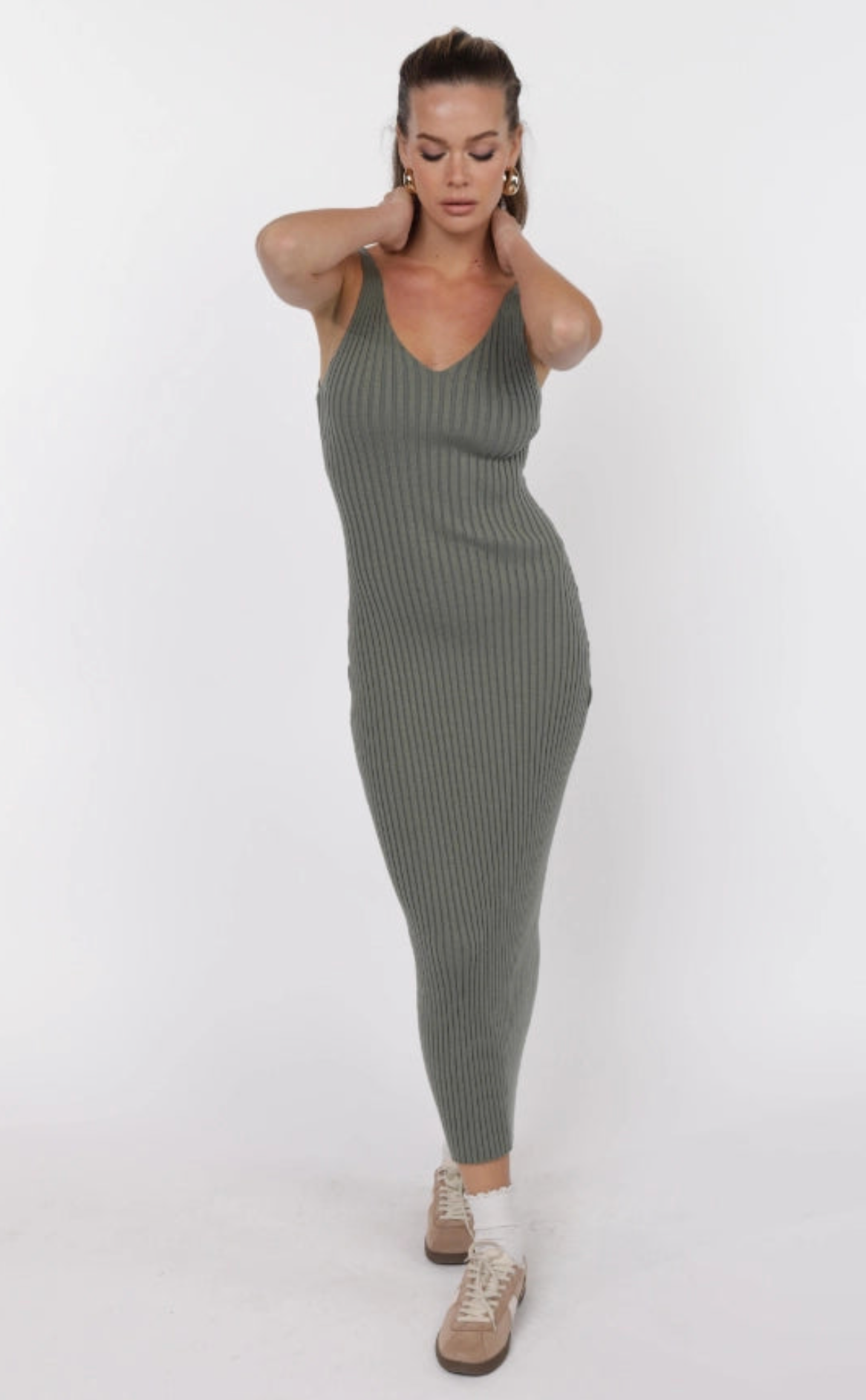 Gabi Dress & Sweater Set | Sage