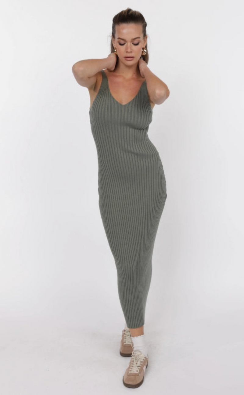 Gabi Dress & Sweater Set | Sage
