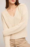 Spencer V-neck Knit Sweater | Bone