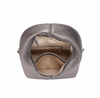Circle Crossbody Bag | Gun Metal Pebble