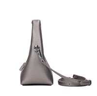 Circle Crossbody Bag | Gun Metal Pebble