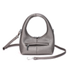 Circle Crossbody Bag | Gun Metal Pebble