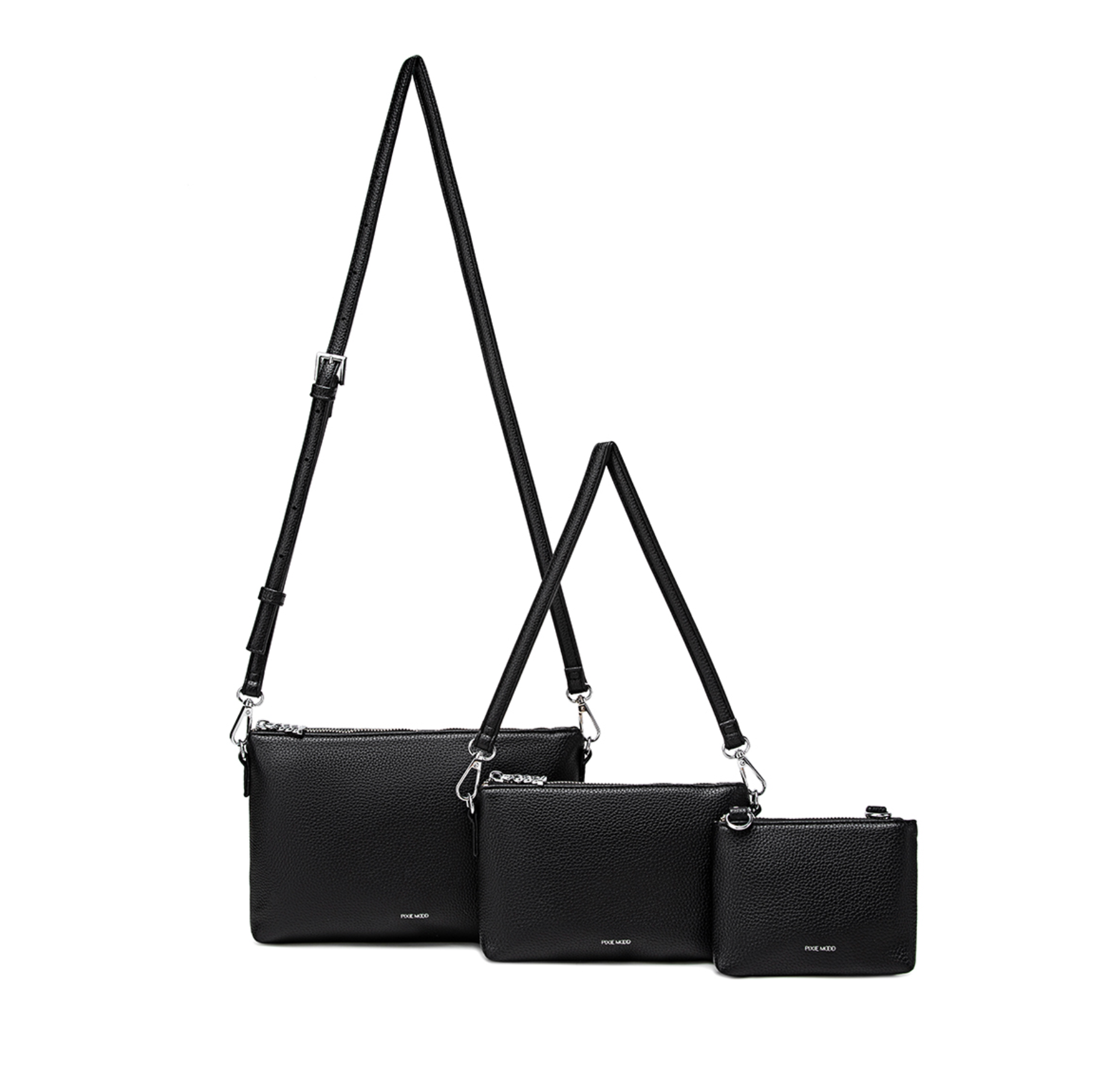 Drea Pouches Set | Black
