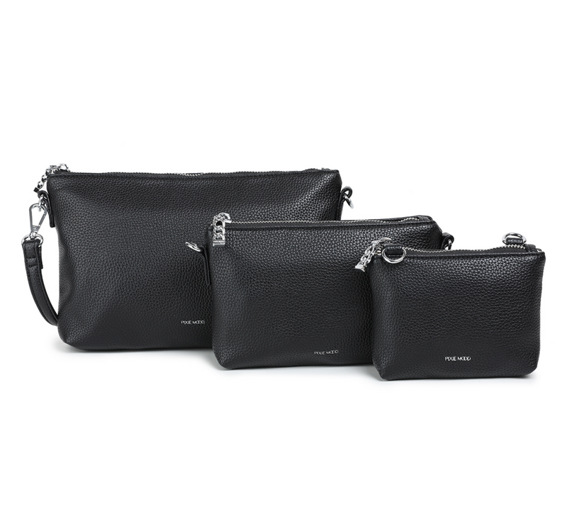 Drea Pouches Set | Black