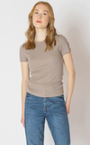 The Basic Ribbed Tee | Almond