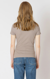 The Basic Ribbed Tee | Almond