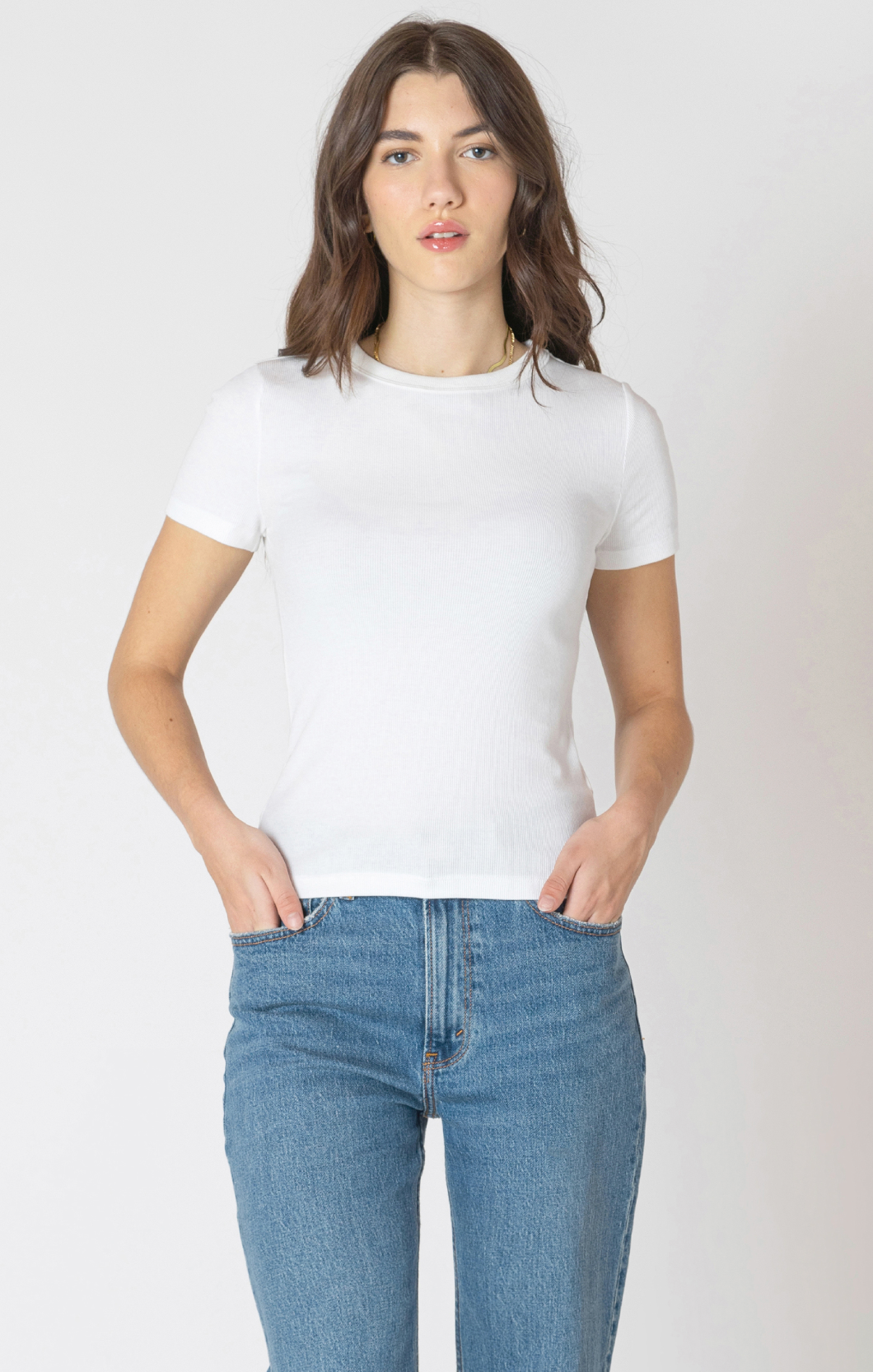 The Basic Ribbed Tee | White