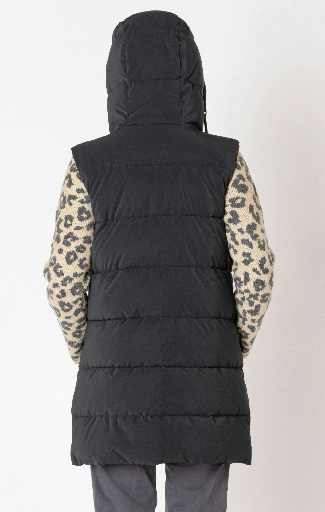 Hooded Puffer Vest  | Black