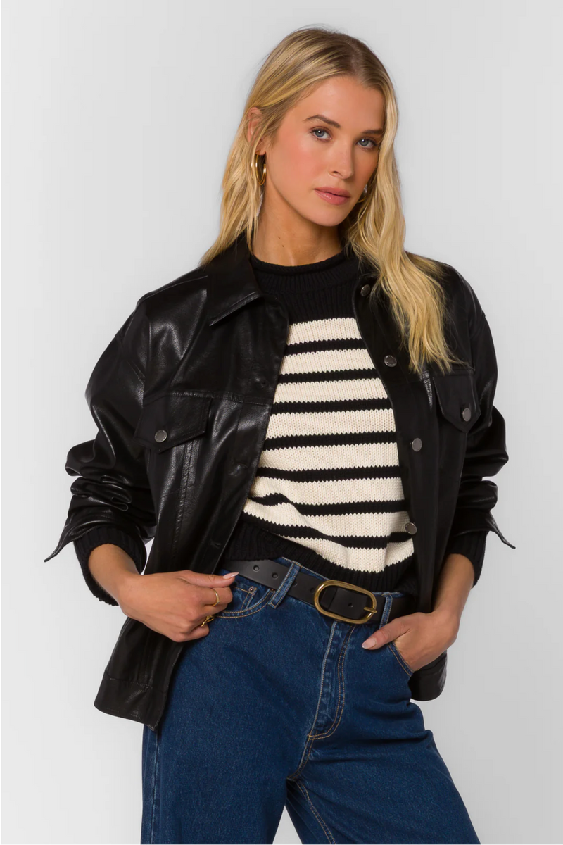 Echo Faux Leather Boyfriend Jacket