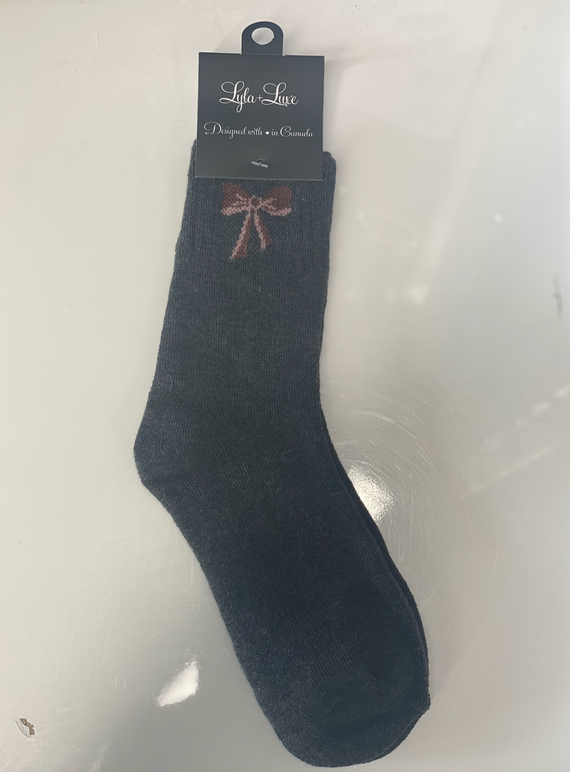 Bow Print Socks | Multiple Colours