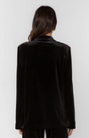 Lizzy Pure Black Velvet Blazer