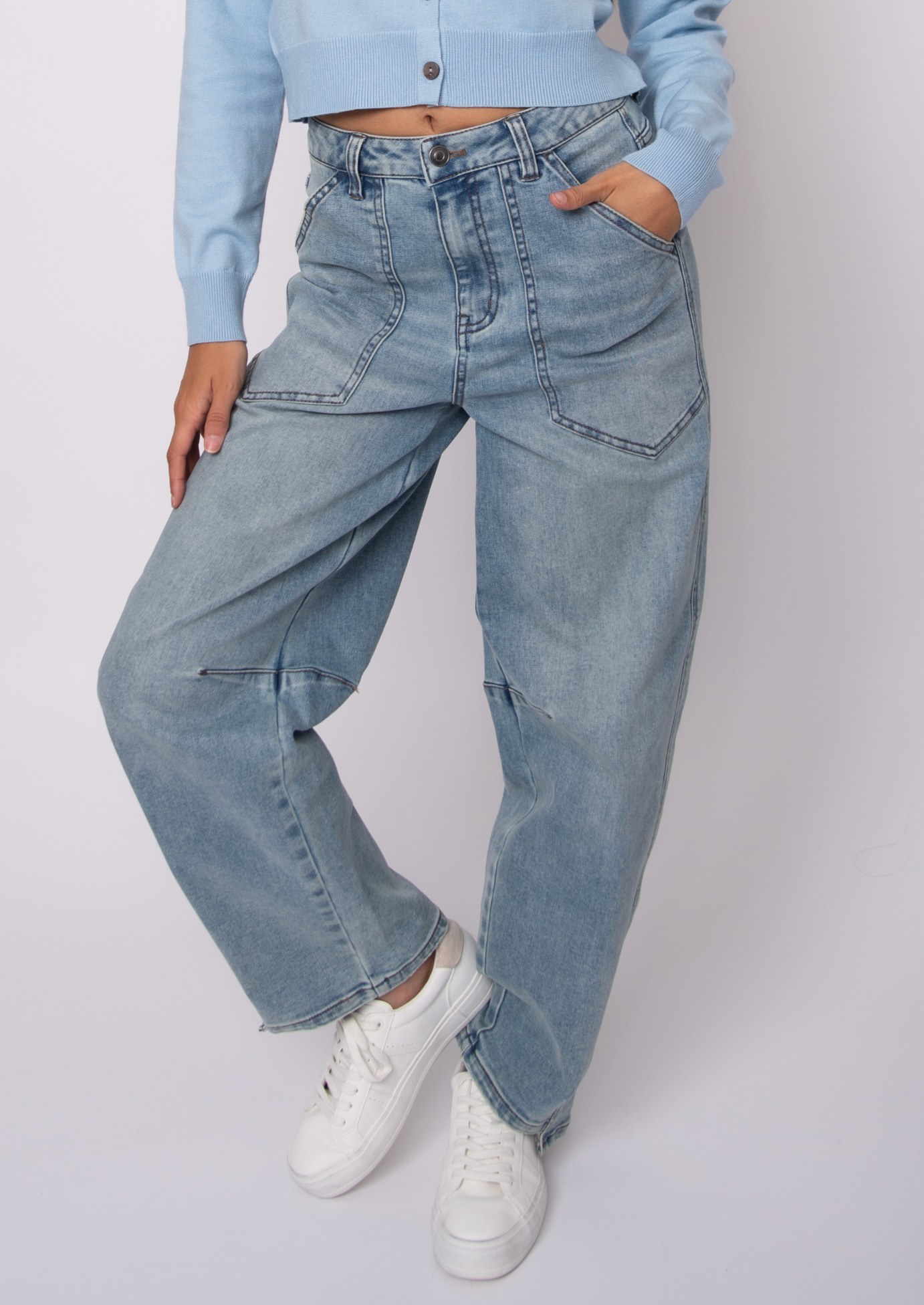 Milla Stretch Denim Pant | Light Wash