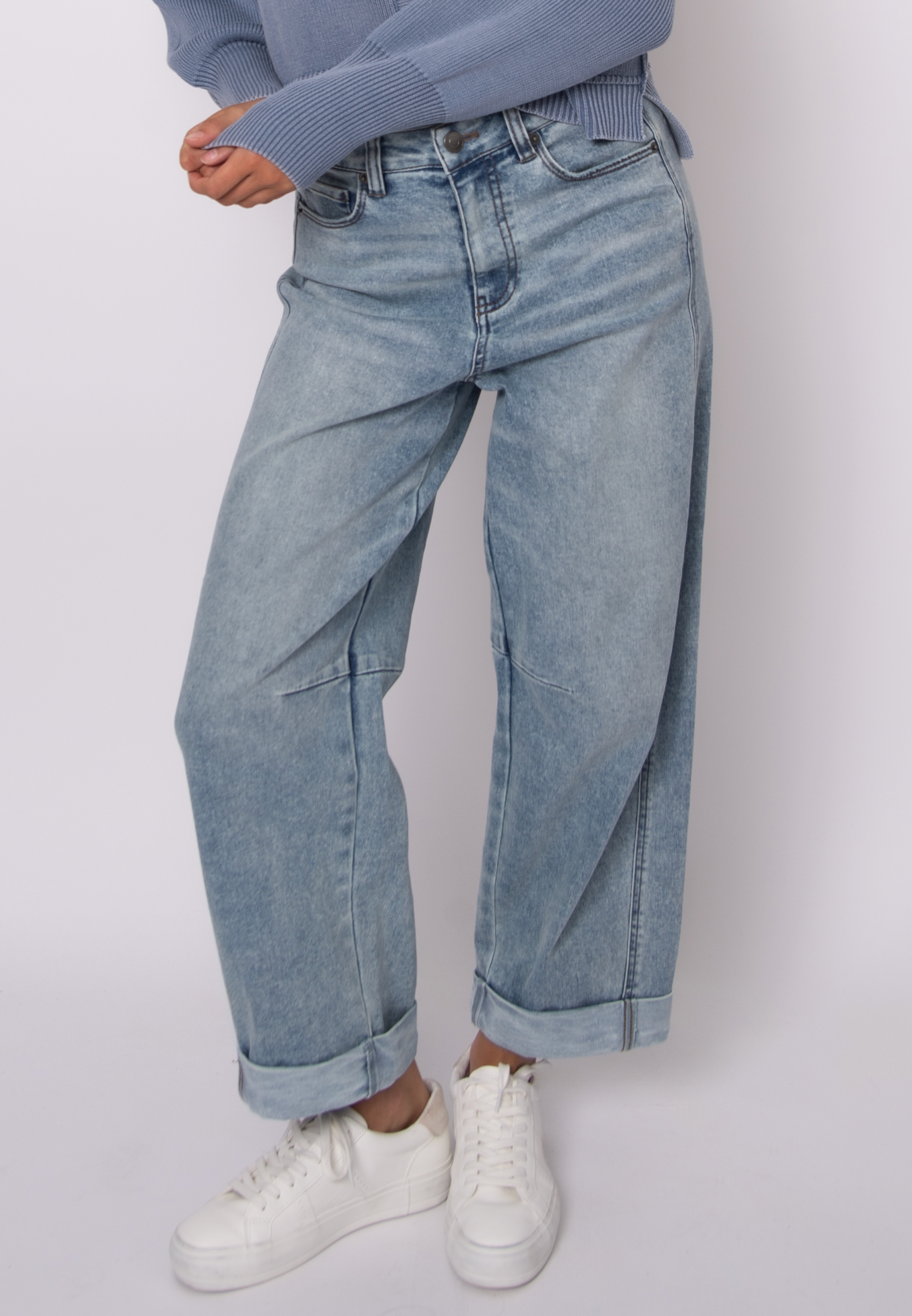 Barni Stretch Barrel | Light Wash
