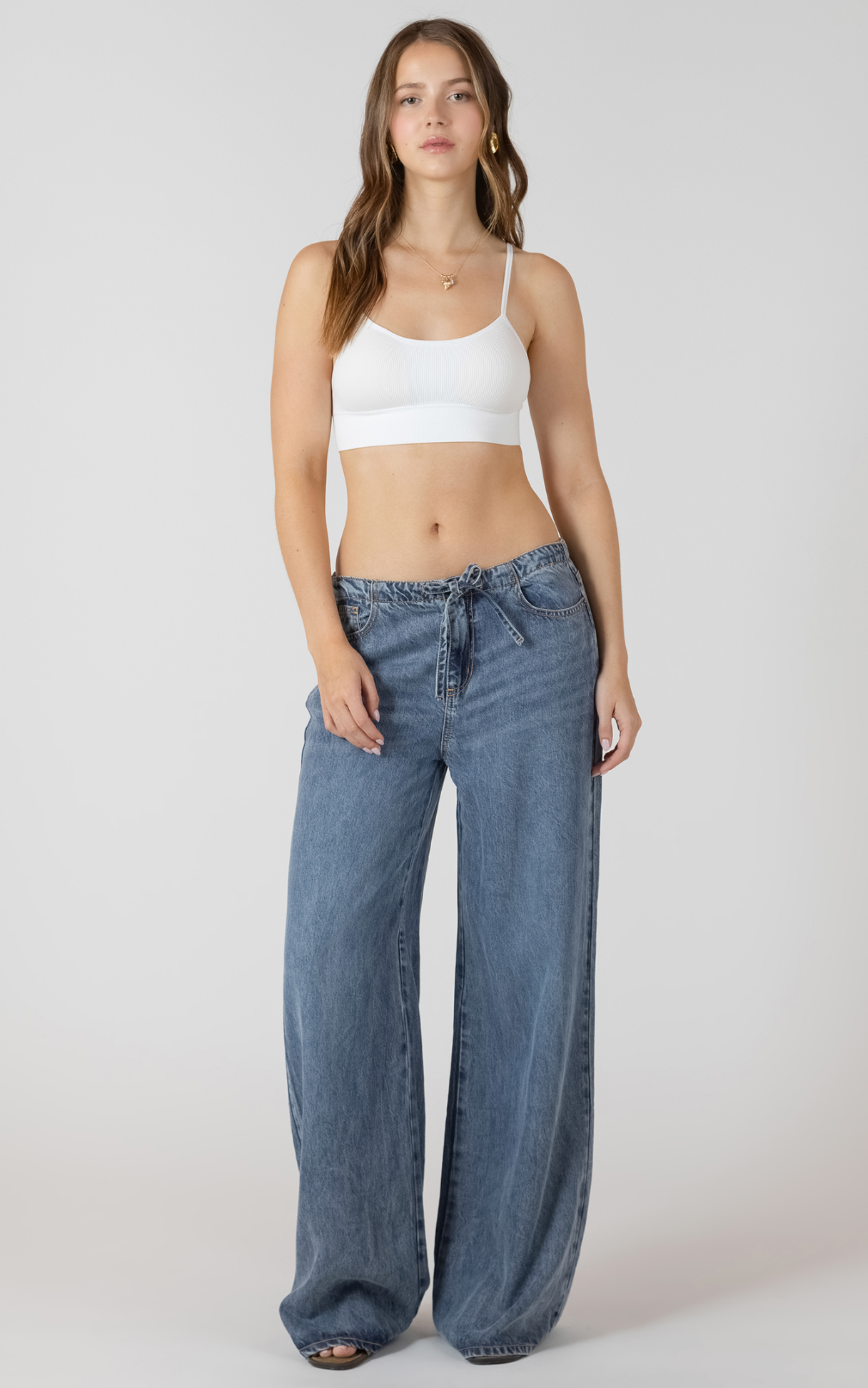 The Easy Drawstring Pant | Medium indigo