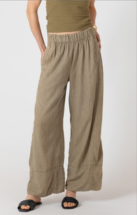 Easy Linen Pull On Pant | Faded Olive